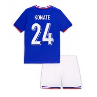 Maglia Calcio Francia Ibrahima Konate #24 Prima Divisa Bambino Europei 2024 Manica Corta (+ pantaloncini)